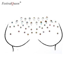 Load image into Gallery viewer, FestivalQueen Temporary Adhesive breast Jewelry Party Gems Rhinestone Flash Tattoos Body Stickers Make Up Jewels for Women