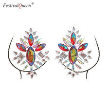 Load image into Gallery viewer, FestivalQueen Temporary Adhesive breast Jewelry Party Gems Rhinestone Flash Tattoos Body Stickers Make Up Jewels for Women