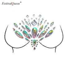 Load image into Gallery viewer, FestivalQueen Temporary Adhesive breast Jewelry Party Gems Rhinestone Flash Tattoos Body Stickers Make Up Jewels for Women