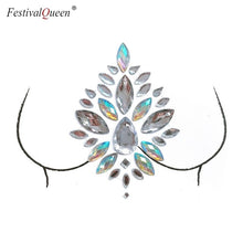 Load image into Gallery viewer, FestivalQueen Temporary Adhesive breast Jewelry Party Gems Rhinestone Flash Tattoos Body Stickers Make Up Jewels for Women