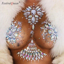 Load image into Gallery viewer, FestivalQueen Temporary Adhesive breast Jewelry Party Gems Rhinestone Flash Tattoos Body Stickers Make Up Jewels for Women