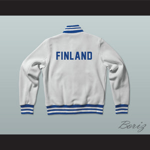 Finland Varsity Letterman Jacket-Style Sweatshirt