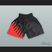 Load image into Gallery viewer, Flame Black and Red Boxing Shorts