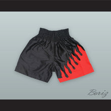 Load image into Gallery viewer, Flame Black and Red Boxing Shorts
