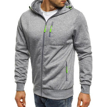 Load image into Gallery viewer, Fleece Jacket Zipper Patchwork Hoodies Sweatershirt Autumn Cardigan Sweatershirt Male Causal Streetwear Hip Hop Sportswear