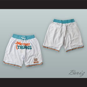 Jackie Moon 33 Flint Tropics White Basketball Shorts