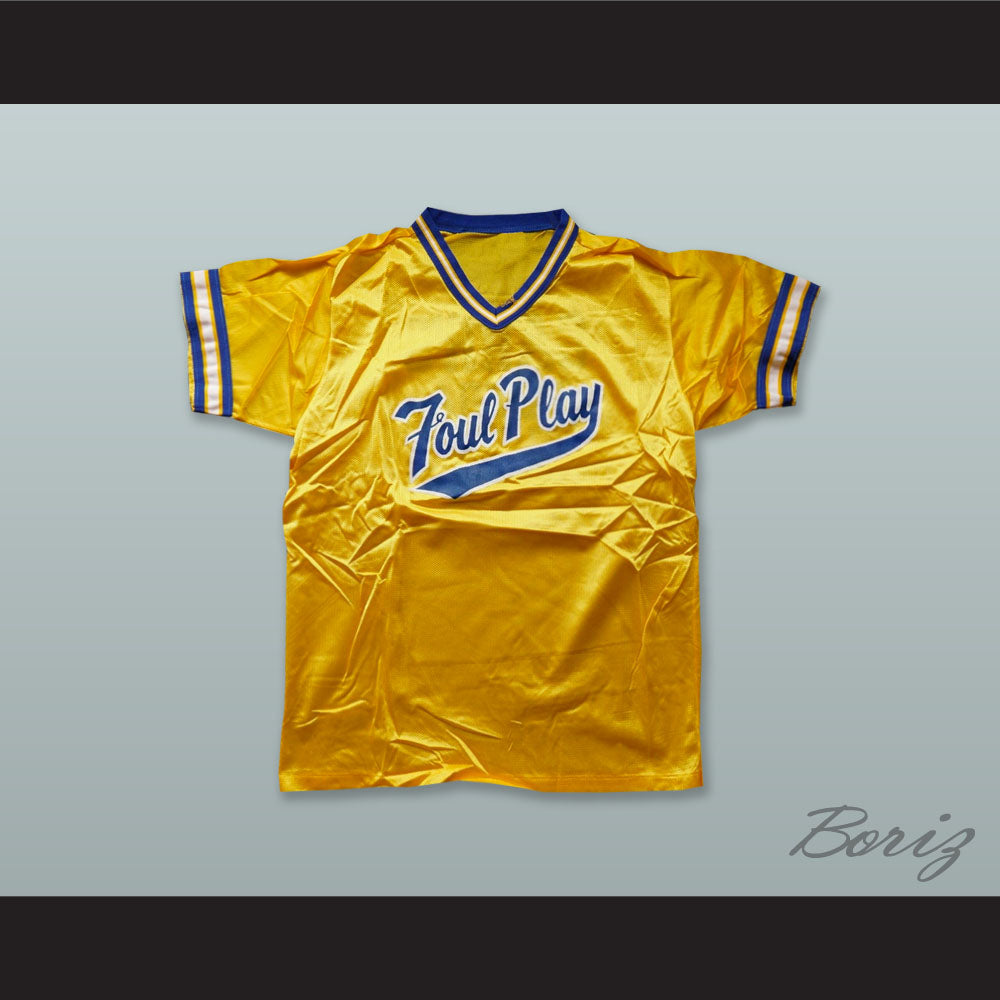 Foul Play Yellow Gold Pullover Baseball Jersey