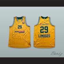 Load image into Gallery viewer, Limoges France 29 Yellow Basketball Jersey