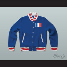 Load image into Gallery viewer, France Varsity Letterman Jacket-Style Sweatshirt