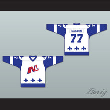 Load image into Gallery viewer, Francis Gagnon 77 Le National de Quebec White Hockey Jersey- Lance et compte (He Shoots, He Scores)