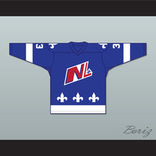 Load image into Gallery viewer, Francois Petel 33 Le National de Quebec Blue Hockey Jersey- Lance et compte (He Shoots, He Scores)