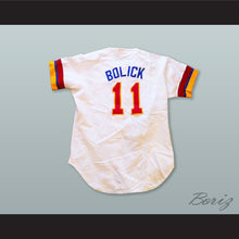 Load image into Gallery viewer, Frank Bolick 11 Calgary Cannons White Button Down Baseball Jersey