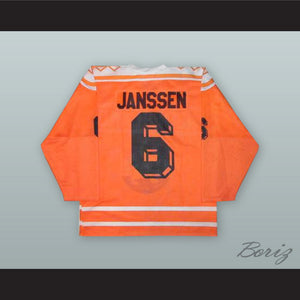 Frank Janssen 6 Netherlands National Team Orange Hockey Jersey
