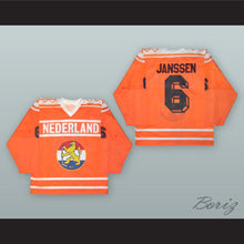 Load image into Gallery viewer, Frank Janssen 6 Netherlands National Team Orange Hockey Jersey