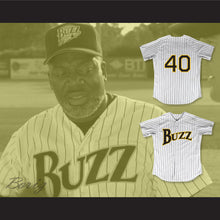 Load image into Gallery viewer, Frank &#39;Pops&#39; Morgan 40 Buzz White Pinstriped Baseball Jersey Major League: Back to the Minors