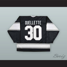Load image into Gallery viewer, Frankie Ouellette 30 Erie Panthers Black Hockey Jersey