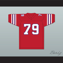 Load image into Gallery viewer, Fred Palowski 79 Adams College Atoms Red Football Jersey Revenge of the Nerds