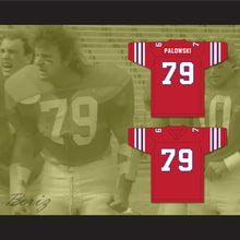 Load image into Gallery viewer, Fred Palowski 79 Adams College Atoms Red Football Jersey Revenge of the Nerds