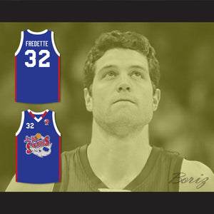 Jimmer Fredette 32 Shanghai Sharks Alternate Blue Basketball Jersey with CBA Patch