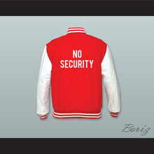 Load image into Gallery viewer, Fredo Bang No Security Red Wool and White Lab Leather Varsity Letterman Jacket