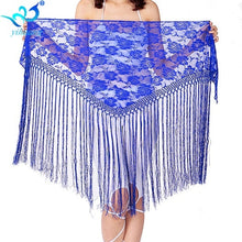 Load image into Gallery viewer, Free Shipping Belly Dance Tassel Hip Skirt Bellydance Lace Fringe HIp Scarf Wrap Belt Practice