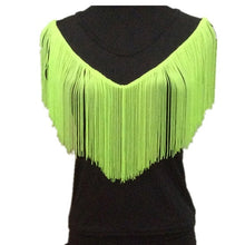 Load image into Gallery viewer, Free Shipping Latin Dance Costume Blouses Women Ballroom Dance T-Shirt Salsa Rumba Samba Tango Dance Top Fringe Costume Tops