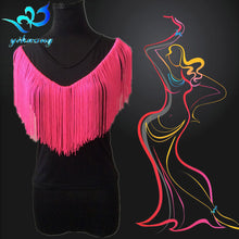 Load image into Gallery viewer, Free Shipping Latin Dance Costume Blouses Women Ballroom Dance T-Shirt Salsa Rumba Samba Tango Dance Top Fringe Costume Tops