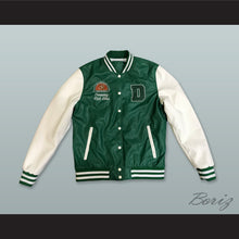 Load image into Gallery viewer, Freeway Rick Ross Susan Miller Dorsey High School Dons Tennis Green and White Lab Leather Varsity Letterman Jacket
