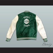Load image into Gallery viewer, Freeway Rick Ross Susan Miller Dorsey High School Dons Tennis Green and White Lab Leather Varsity Letterman Jacket