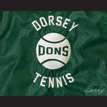 Load image into Gallery viewer, Freeway Rick Ross Susan Miller Dorsey High School Dons Tennis Green and White Lab Leather Varsity Letterman Jacket