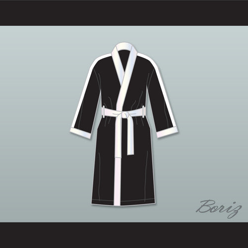 Clubber Lang World Heavyweight Champ Black Satin Full Boxing Robe