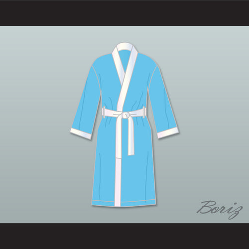 Clubber Lang South Side Slugger Light Blue Satin Full Boxing Robe