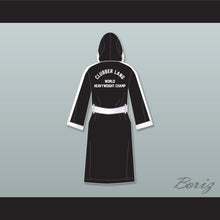 Load image into Gallery viewer, Clubber Lang World Heavyweight Champ Black Satin Full Boxing Robe with Hood