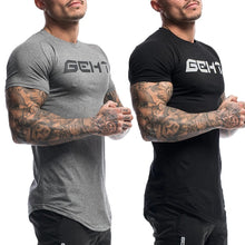 Load image into Gallery viewer, GEHT Brand New Mens Bodybuilding T-Shirt  Men Cotton Gyms T-shirt O-neck   Short Sleeve Tshirts Casual Slim Fit Top Tees