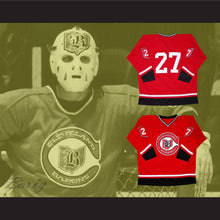 Load image into Gallery viewer, Gilles Meloche 27 Cleveland Barons Red Hockey Jersey