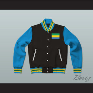 Gabon Varsity Letterman Jacket-Style Sweatshirt