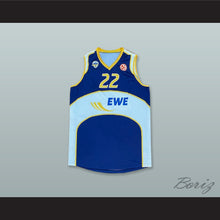 Load image into Gallery viewer, Gardner 22 EWE Baskets Oldenburg Germany Blue Basketball Jersey