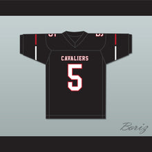 Load image into Gallery viewer, Garrett Wilson 5 Lake Travis High School Cavaliers Black Football Jersey 2