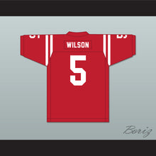 Load image into Gallery viewer, Garrett Wilson 5 Lake Travis High School Cavaliers Red Football Jersey 2
