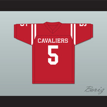 Load image into Gallery viewer, Garrett Wilson 5 Lake Travis High School Cavaliers Red Football Jersey 1
