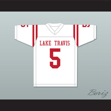 Load image into Gallery viewer, Garrett Wilson 5 Lake Travis High School Cavaliers White Football Jersey 1
