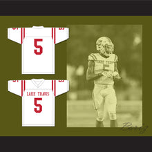 Load image into Gallery viewer, Garrett Wilson 5 Lake Travis High School Cavaliers White Football Jersey 1