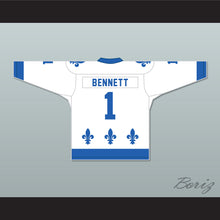 Load image into Gallery viewer, Gary Bennett 1 Le National de Québec White Hockey Jersey- Lance et compte (He Shoots, He Scores)