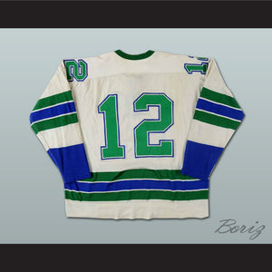 Gary Jarrett 12 Oakland Seals White Hockey Jersey