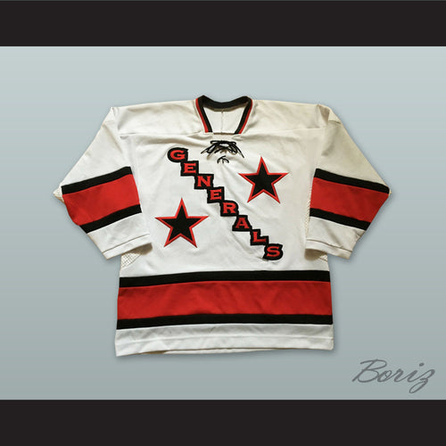 Generals 33 White Tie Down Hockey Jersey