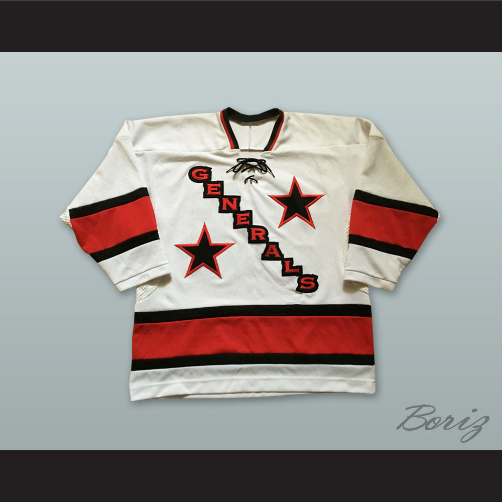 Generals 33 White Tie Down Hockey Jersey