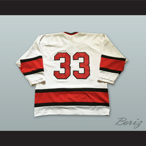 Generals 33 White Tie Down Hockey Jersey