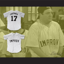 Load image into Gallery viewer, George Costanza 17 Improv White Pinstriped Baseball Jersey