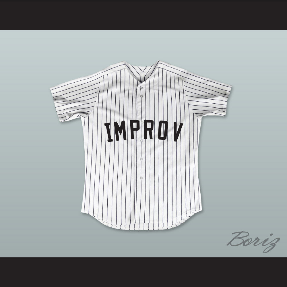 George Costanza 17 Improv White Pinstriped Baseball Jersey 'The Understudy'