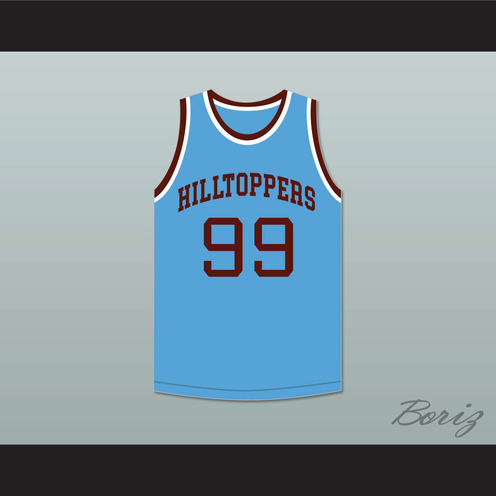 George Mikan 99 Joliet Catholic High School Hilltoppers Light Blue Basketball Jersey 1